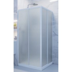 Kvadratna tuš kabina Red Shark bela 80x80 cm