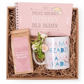   Darilo za mamo "Mama rządzi" z herbatą in vavčerji