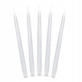 Komunijne in krstne sveče Simple, 24 cm, 10 kosov, bele