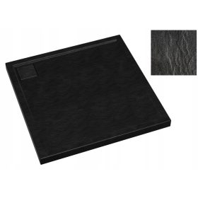   Brodika za tuširanje Reihe Mono 90 x 90 cm Črna Kamnita Površina