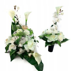 Dekorativni set umetnih cvetov za grob