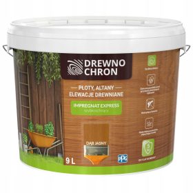 Hitra impregnacija za zaščito lesa svetlega hrasta 9L