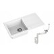 Zleb Moderno Acqua iz belega granita 75 x 42 + sifon