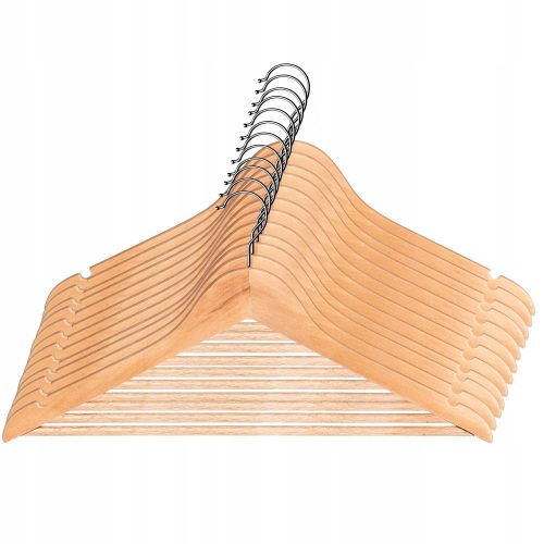 Leseni obešalniki za oblačila Kadax 45 x 1,2 x 23 cm - Set 12 kosov