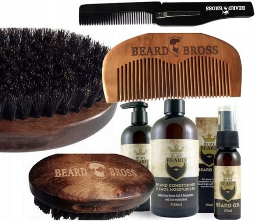  BY MY Beard Set za brado + krtača za brado Bross