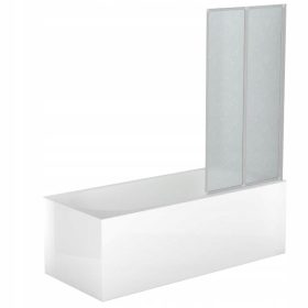 Dvodelna paravana za kad Red Shark 80 x 140 cm, mlečna