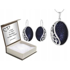 Srebrni komplet nakita s 925 srebra Cairo Night + graviranje