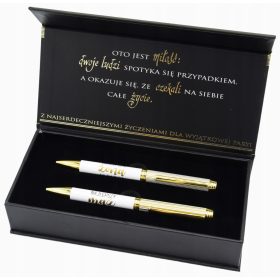   Darilo za mladoporočenca - Komplet 2 elegantnih pisal v etuiju