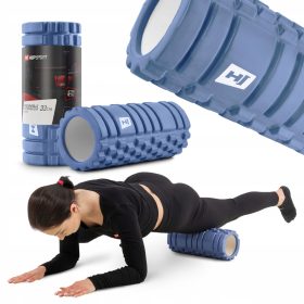 Roler za masažo z izboklinami EVA 33 cm x 14 cm modre barve