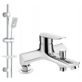   Kromirana stojeca armatura za kad in prho Kuchinox Appia + vidna tuš garnitura Reihe Cubic