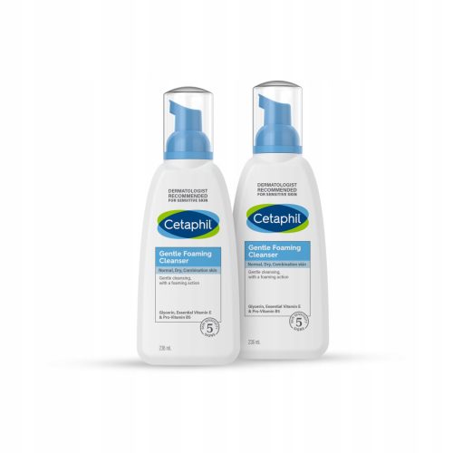 Nevžna čistilna pena Cetaphil za občutljivo kožo, 236 ml - 2 kosa