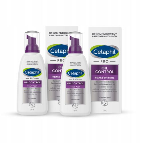 Cetaphil PRO Oil Control Penasta čistilna pena za aknasto kožo, 236 ml - 2 kosa