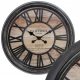Velika stenska ura v slogu loft z vzorcem vintage lesa, 50 cm