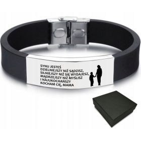 Zapestnica ZA SINA od MAMICE, OČETA, STARŠEV, GRAVIRANA