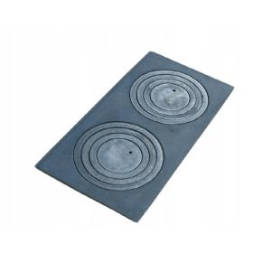 Kuhinjska plošča iz litega železa 2 luknji 62x32 cm