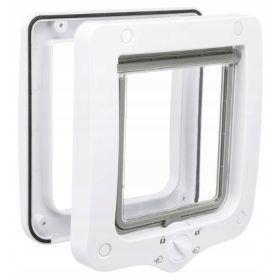 Dvodelna vrata za mačke Trixie 4-smerna 20x22 cm bela