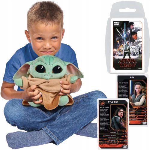 Maskota Disney Mandalorian Baby Yoda 25 cm + Gratis Top Trumps Ostatni Jedi