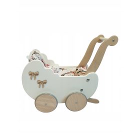 Dekorativni voziček za punčke s posteljnino
