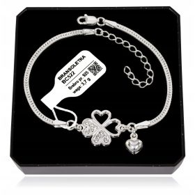 Lepotna zapestnica s srcem in cirkoni