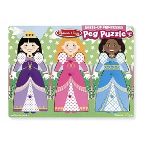  MELISSA DOUG PRINCESKA PUZZLE PUZZLE Z ROČAJEM