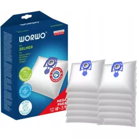 Vreče za sesalnik Worwo ZMB02X12K ZELMER, 12 kosov